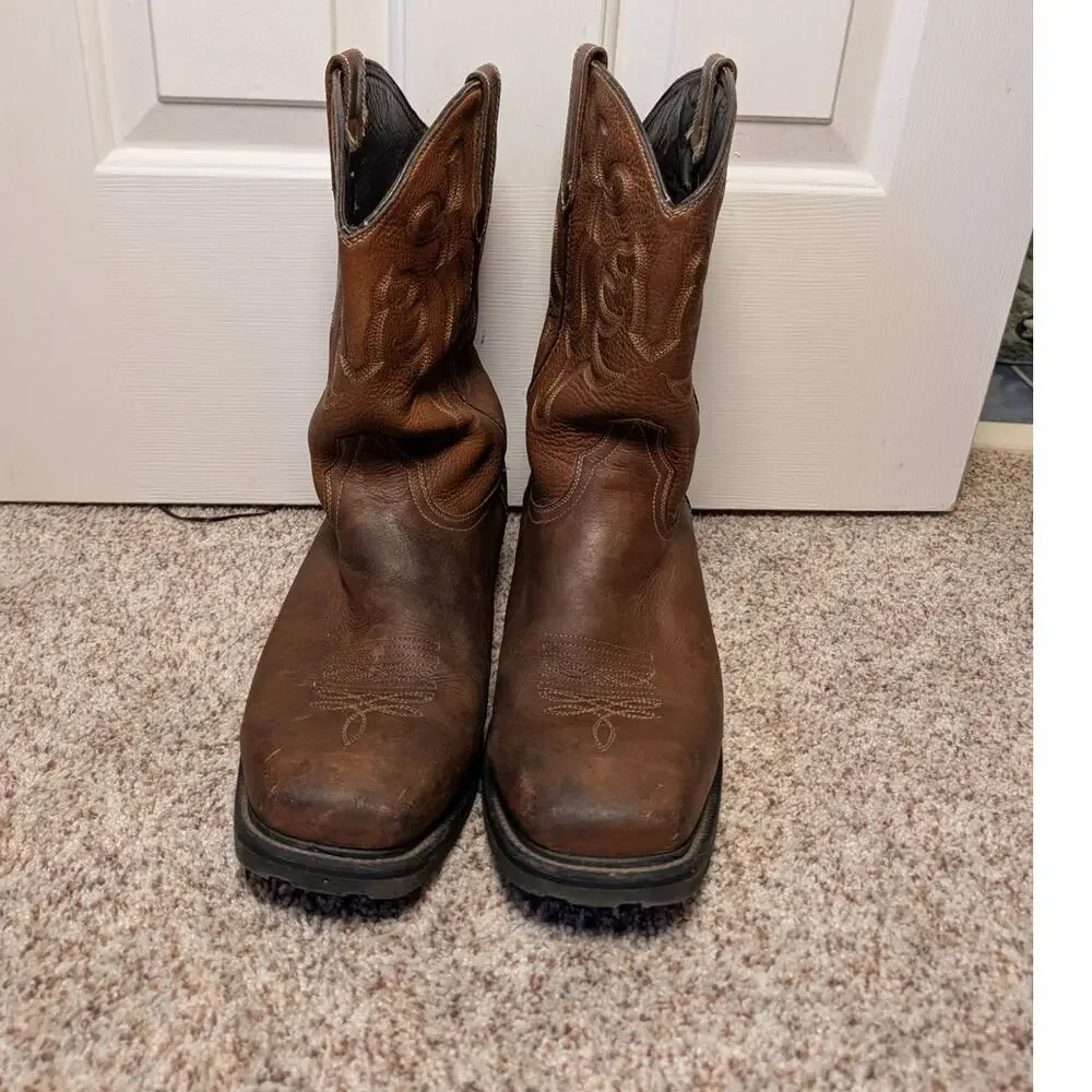 J.B. Dillon JBA 1118 Western Boots Men Size 16 EEE Brown Leather Cowboy Wide